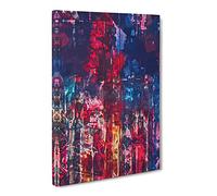 The Streets In Abstract Modern Canvas Wall Art Print Ready to Hang, Framed Picture for Living Room Bedroom Home Office Décor, 30x20 Inch (76x50 cm)