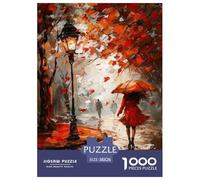 The Streets on Rainy Autumn Nights Jigsaw Puzzles Puzzle for Adults Kids. 1000 Pieces Interesting Great Gifts Challenge Toy Educational Game Home Decoration for Adults& Kids Age 14 Years Up 38x26cm/10