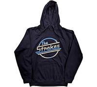 The Strokes Hoodie OG Magna Band Logo Official Unisex Navy Blue Pullover S