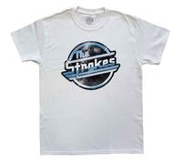 The Strokes T Shirt Distressed Magna Band Logo Official Mens White M
