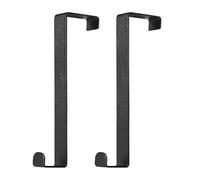 The Strongest Door Hook You'll Ever Own - Holds 12lbs Without Bending, No Tools Needed, Double-Ended Design Fits Doors, Cabinets & Closets for Towels, Coats & Bags, Sleek Matte Finish (4, Black)
