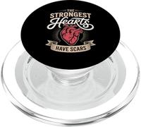 The Strongest Hearts Have Scars Survivor PopSockets PopGrip for MagSafe