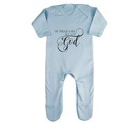 The Struggle is Real but so is God Religious Faith Quote [FHSVG] Baby Romper Jumpsuit with feet, 0-3 Months, Pastel Blue