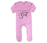 The Struggle is Real but so is God Religious Faith Quote [FHSVG] Baby Romper Jumpsuit with feet, 3-6 Months, Pastel Pink