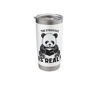 The Struggle is Real Cute Panda Bear Math Book Mathematics Stainless Steel Insulated Tumbler
