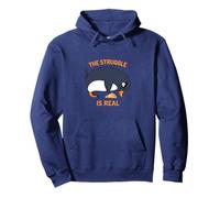 The Struggle Is Real Funny Penguin & Pizza.Sealife Foodies Pullover Hoodie