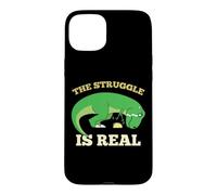 The Struggle Is Real Funny T-rex Dinosaur Cute Taco Lovers Case for iPhone 15 Plus