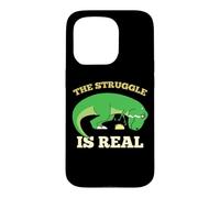 The Struggle Is Real Funny T-rex Dinosaur Cute Taco Lovers Case for iPhone 15 Pro