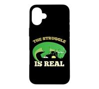 The Struggle Is Real Funny T-rex Dinosaur Cute Taco Lovers Case for iPhone 16 Plus
