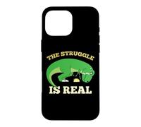 The Struggle Is Real Funny T-rex Dinosaur Cute Taco Lovers Case for iPhone 16 Pro Max