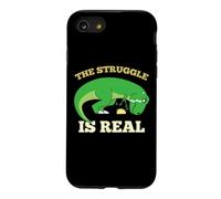 The Struggle Is Real Funny T-rex Dinosaur Cute Taco Lovers Case for iPhone SE (2020) / 7/8