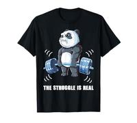 The Struggle Is Real Panda Funny T-Shirt