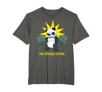 The Struggle is Real Panda T-shirt Bear Deadlift Gym T-Shirt