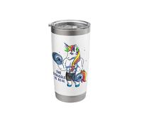 The Struggle is Real - Weightlifting Rainbow Unicorn Gym Stainless Steel Insulated Tumbler