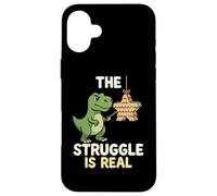The Struggles Real Dino T-Rex Pinata Cartoon Animal Case for iPhone 16 Plus