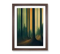 The Stunning Forest Framed Print | A3 Walnut Framed Wall Art | Ready to Hang | Modern Landscape Picture | Living Room Bedroom Lounge Office