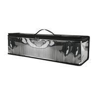 The sturdy storage bag with clear window with secure zipper is an Oxford fabric CD holder that organizes 50 discs for indoor and outdoor carrying and easy access