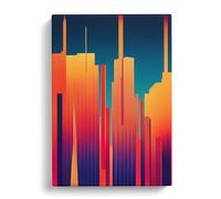 The Sublime City Skyline Canvas Print | Gallery Wrapped 30mm Frame Wall Art | 30x20 inches | Ready to Hang | Abstract Cityscape Picture | Living Room Bedroom Lounge Office