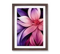 The Sublime Flower Framed Wall Art Print A2 Walnut