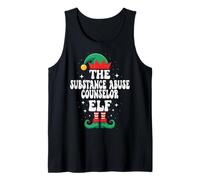 The Substance Abuse Counselor Elf Funny Christmas Matching Tank Top