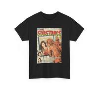 The Substance T-Shirt, Creepy Graphic Tee, Scary Film Fan Gift, Halloween Theme Shirt, Classic Cult Movie Top, Black Cotton Top (UK, Alpha, M, Regular, Regular, Black)