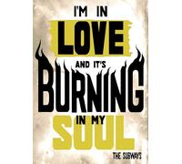The Subways I'm in Love And It's Burning My Soul A3 Print Poster Wall Art Home Decor Album Gift Present Photo Living Room Dining Room Bedroom Unframed Concert Tour Gig Live