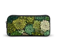 The Succulents Pencil Case with Zipper Pen Pouch