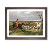 The Suffolk Hunt Vol.1 By John Frederick Herring Classic Painting Framed Print | A3 Walnut Framed Wall Art | Ready to Hang | Classic Historical Picture | Living Room Bedroom Lounge Office