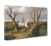 The Suffolk Hunt Vol.3 By John Frederick Herring Classic Painting Canvas Wall Art Print Ready to Hang, Framed Picture for Living Room Bedroom Home Office Décor, 24x16 Inch (60x40 cm)