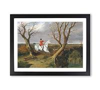 The Suffolk Hunt Vol.3 By John Frederick Herring Classic Painting Framed Wall Art Print, Ready to Hang Picture for Living Room Bedroom Home Office Décor, Black A4 (34 x 25 cm)