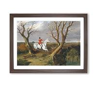 The Suffolk Hunt Vol.3 By John Frederick Herring Classic Painting Framed Wall Art Print, Ready to Hang Picture for Living Room Bedroom Home Office Décor, Walnut A4 (34 x 25 cm)