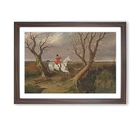 The Suffolk Hunt Vol.3 by John Frederick Herring Framed Print | A2 Walnut Framed Wall Art | Ready to Hang | Modern Nature Picture | Living Room Bedroom Lounge Office