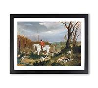 The Suffolk Hunt Vol.4 By John Frederick Herring Classic Painting Framed Print | A2 Black Framed Wall Art | Ready to Hang | Classic Historical Picture | Living Room Bedroom Lounge Office