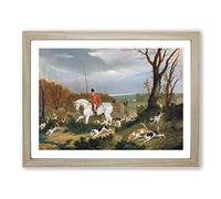 The Suffolk Hunt Vol.4 By John Frederick Herring Classic Painting Framed Print | A3 Oak Framed Wall Art | Ready to Hang | Classic Historical Picture | Living Room Bedroom Lounge Office