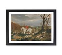 The Suffolk Hunt Vol.4 by John Frederick Herring Framed Print | A2 Black Framed Wall Art | Ready to Hang | Modern Nature Picture | Living Room Bedroom Lounge Office