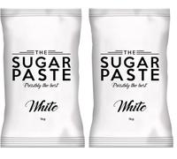 THE SUGAR PASTE White Sugarpaste - Modeling Fondant for Figures, Soft & Highly Stretchable Texture with Extended Working Time - 1 kg (Pack of 2)