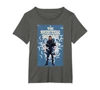 The Suicide Squad Captain Boomerang Poster T-Shirt, Women's Plus, Asphalt Grey, 2X