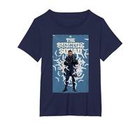 The Suicide Squad Captain Boomerang Poster T-Shirt, Women's Plus, Navy Blue, 4X