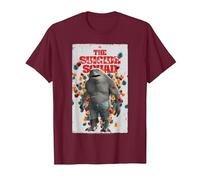 The Suicide Squad King Shark Poster T-Shirt, Men, Burgundy, X-Large