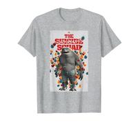 The Suicide Squad King Shark Poster T-Shirt, Men, Heather Grey, 3X-Large