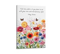 The Summer Day By Mary Oliver PoetryClassic Aesthetic Poster Decorative Painting Canvas Wall Art Living Room Poster Bedroom PaintingFrame-style 24x36inch(60x90cm)