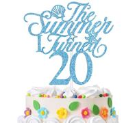 The Summer I Turned 20 Cake Topper, Summer Beach 20th Birthday Decor