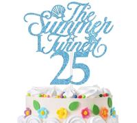 The Summer I Turned 25 Cake Topper, Summer Beach 25th Birthday Decor