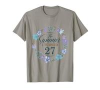 The Summer I Turned 27. Floral 27th Birthday Women's Girls T-Shirt