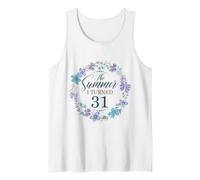 The Summer I Turned 31. Floral 31st Birthday Women's Girls Tank Top