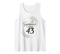 The Summer I Turned 43. Floral 43rd Birthday Women's Present Tank Top