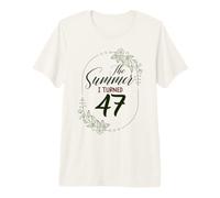 The Summer I Turned 47. Floral 47th Birthday Women's Present Premium T-Shirt