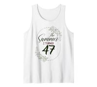 The Summer I Turned 47. Floral 47th Birthday Women's Present Tank Top