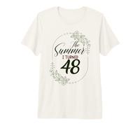 The Summer I Turned 48. Floral 48th Birthday Women's Present Premium T-Shirt