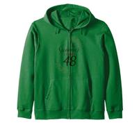 The Summer I Turned 48. Floral 48th Birthday Women's Present Zip Hoodie